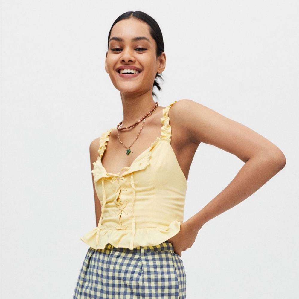 UO Lace Up Bustier Top